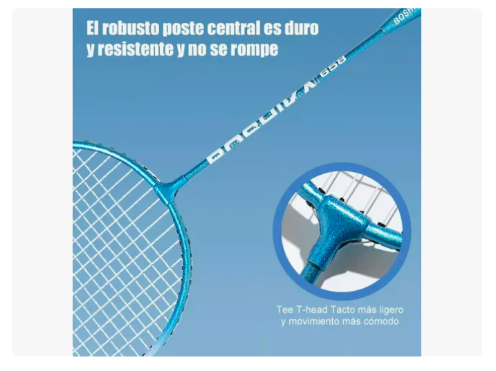 Foto 3 pulgar | Set Premium Xtellar De Bádminton: Raquetas Ultraligeras Y Gallitos Para Elevada Competición Y Diversión Asegurada.