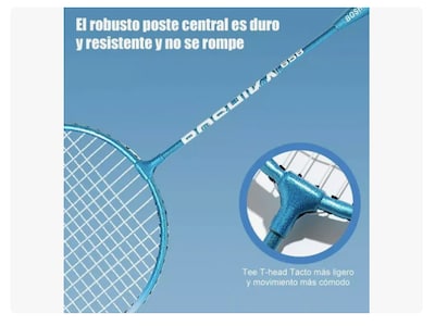 Foto 2 | Set Premium Xtellar De Bádminton: Raquetas Ultraligeras Y Gallitos Para Elevada Competición Y Diversión Asegurada.
