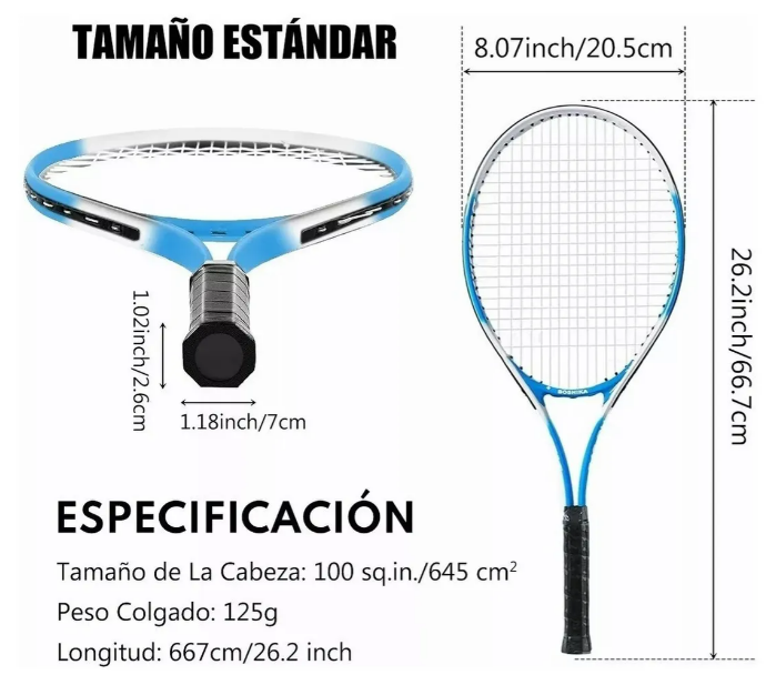 Foto 4 pulgar | Set de Raquetas de Tenis Xtellar Premium con Bolsa y Pelotas