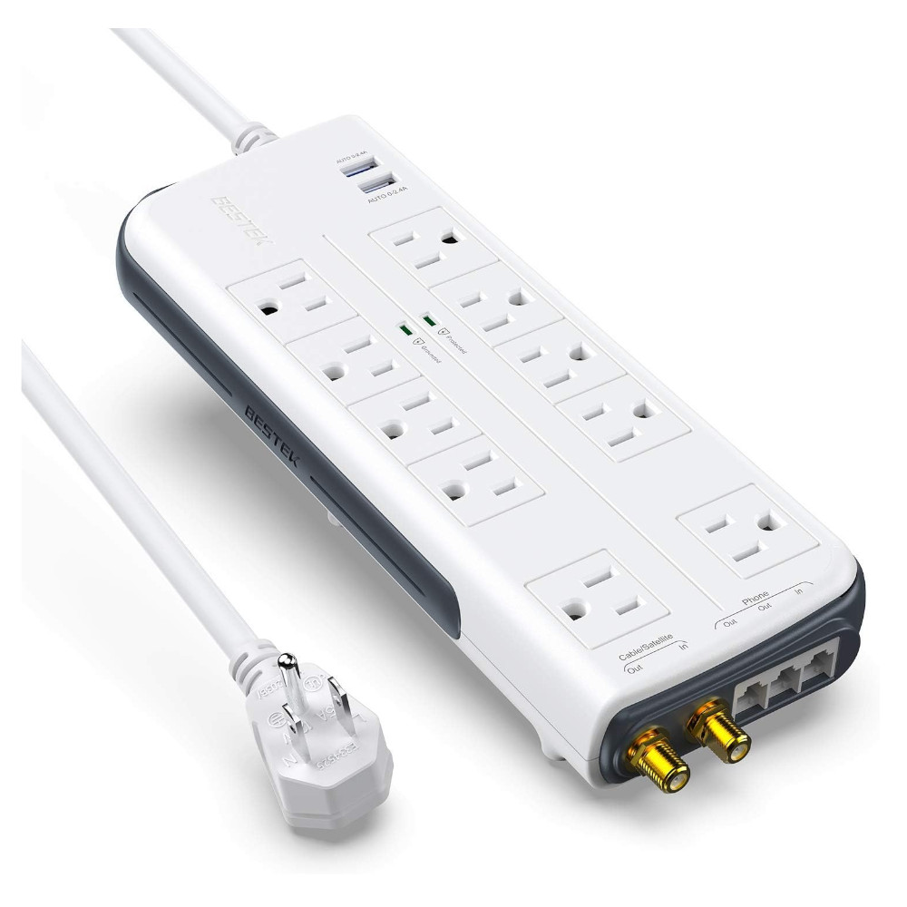 Foto 1 | Supresor de Picos Multicontacto Bestek Mrj10002 Blanco