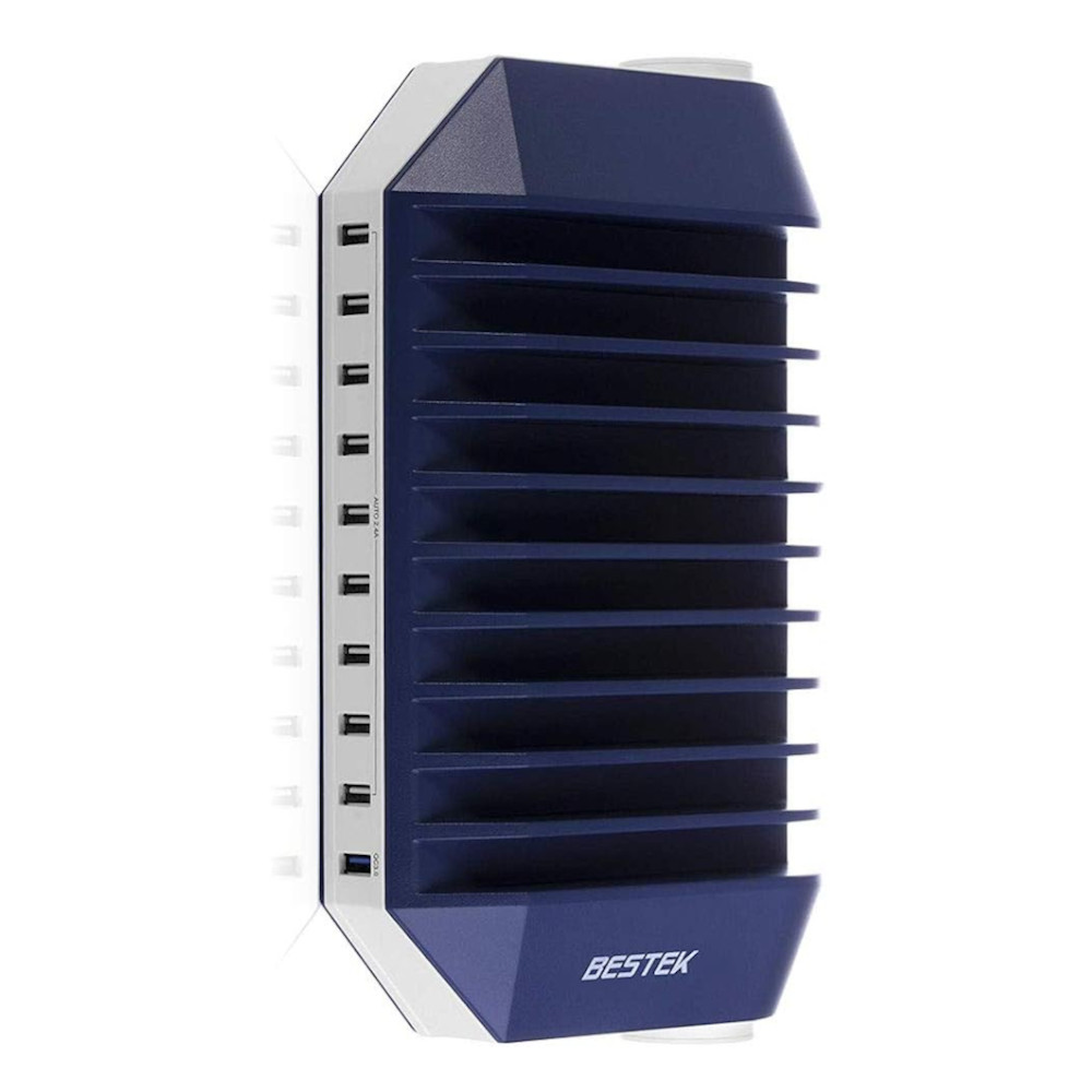 Base de Carga USB Bestek Mru110 color Azul con Blanco