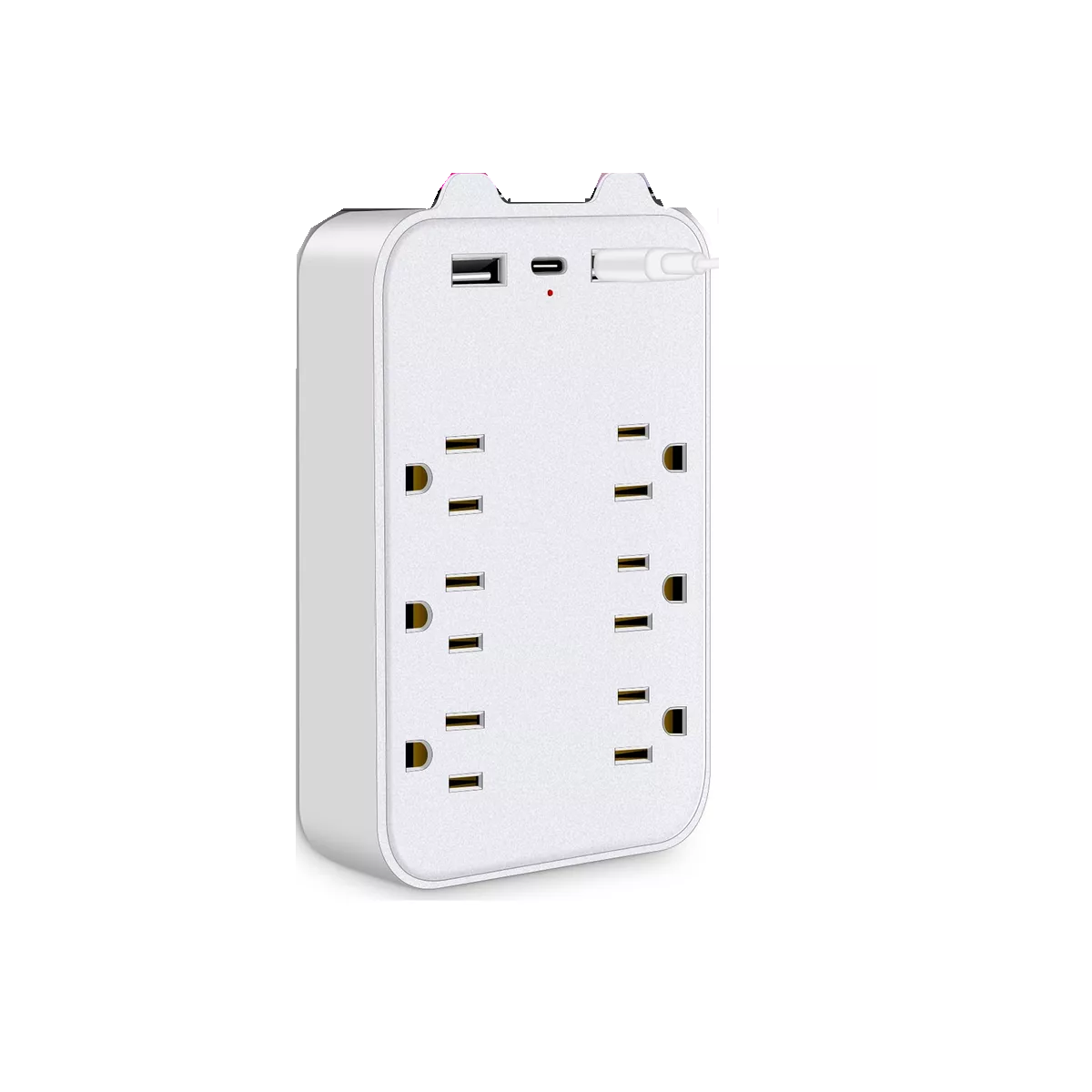 Foto 2 pulgar | Adaptador de Pared Multicontactos 6 Tomas 2 USB 1 Tipo C Eo Safe Imports Esi-12935 Blanco