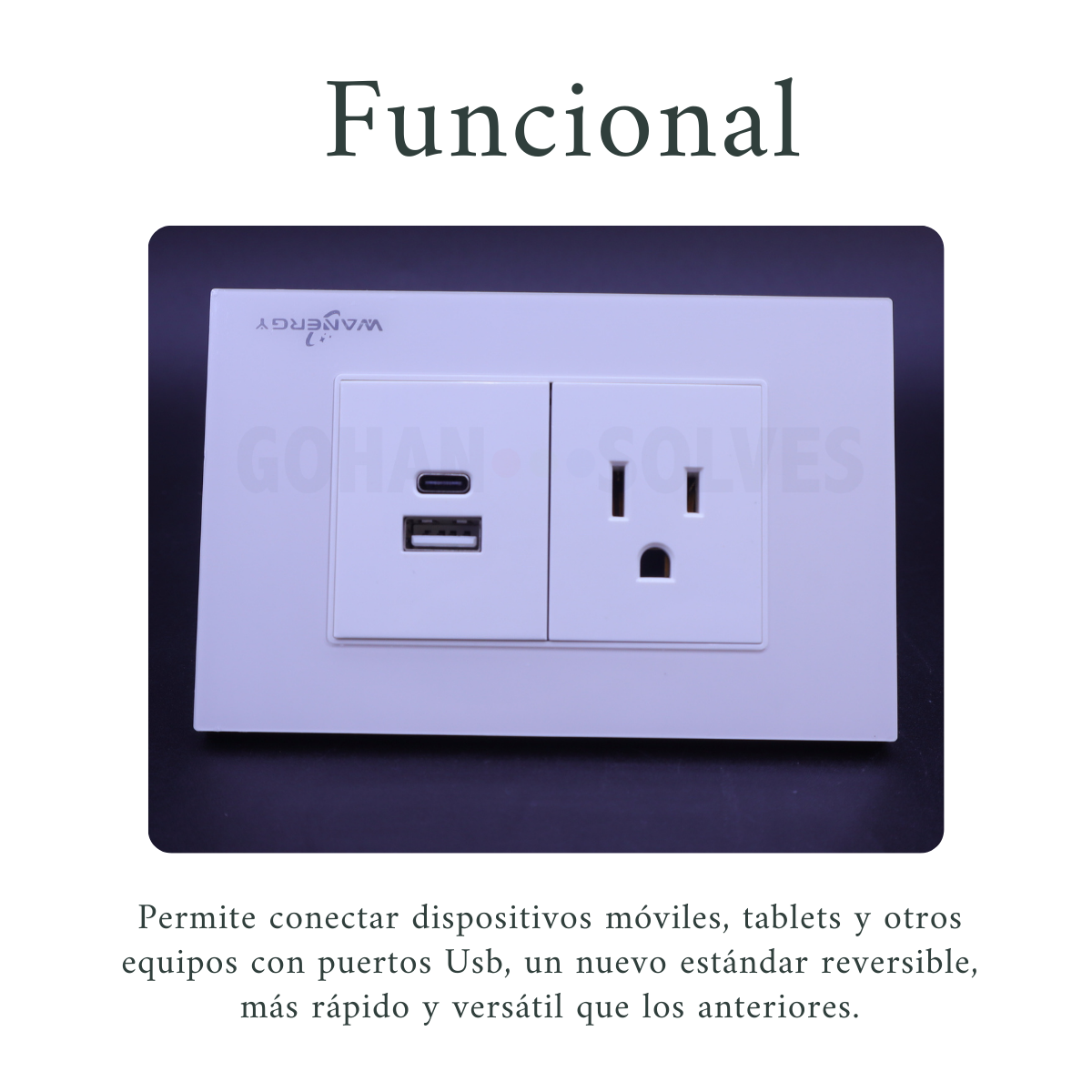 Foto 2 | 4 Contactos Eléctricos Con Puerto Usb Y Tipo C