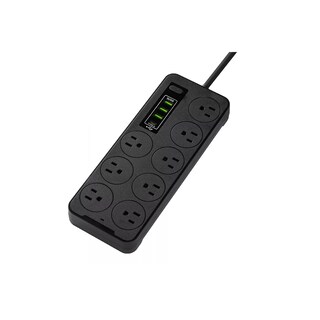 Foto 1 | Regleta Cargador Multicontactos Premium Con 8 Salidas 3 Puertos Usb 1 Tipo C Eo Safe Imports Esi-14289 Negro