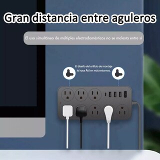 Foto 3 | Regleta Cargador Multicontactos Premium Con 8 Salidas 3 Puertos Usb 1 Tipo C Eo Safe Imports Esi-14289 Negro