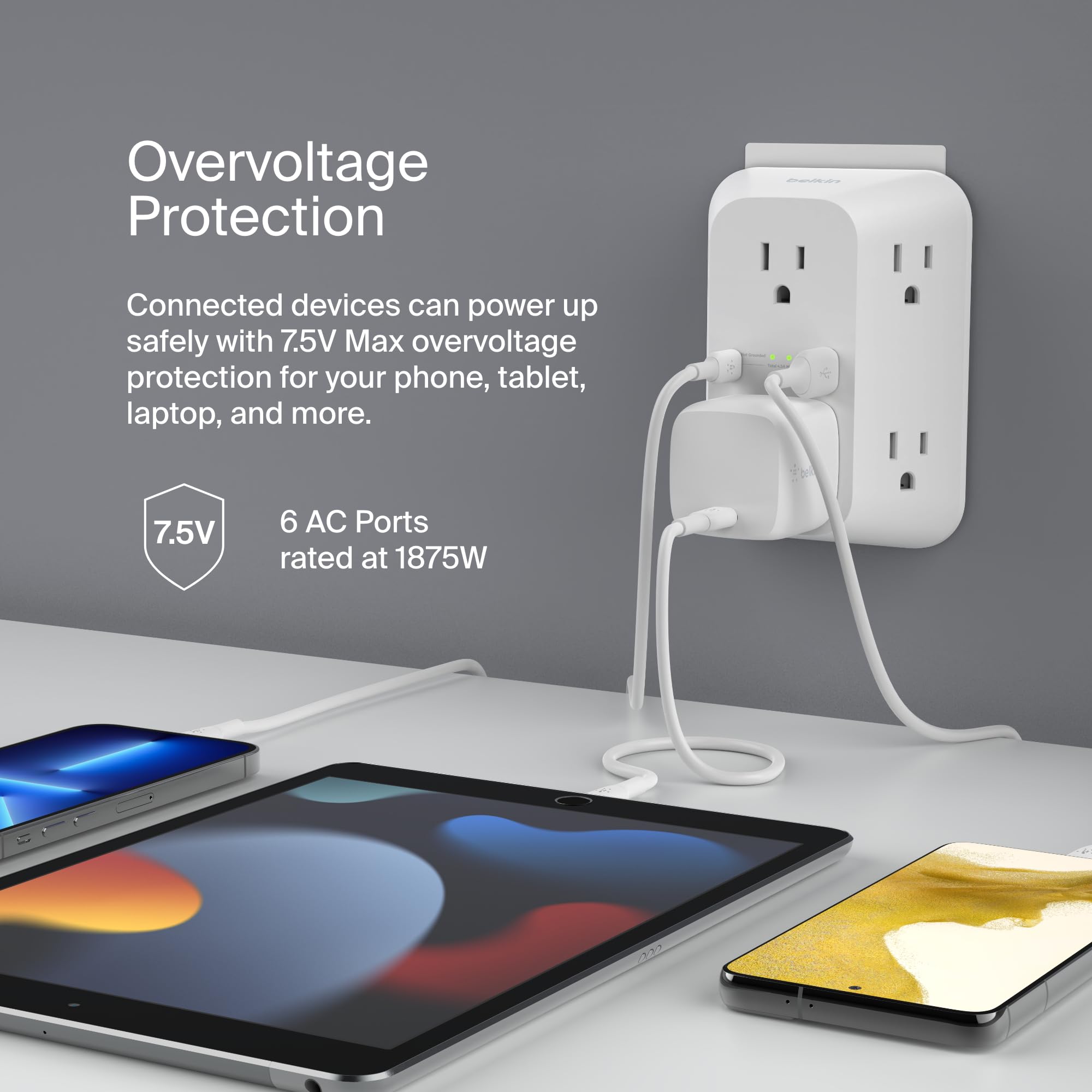 Foto 6 pulgar | Protector Contra Sobretensiones Power Strip Belkin De 6 Salidas Con Usb-c Pd - Venta Internacional.