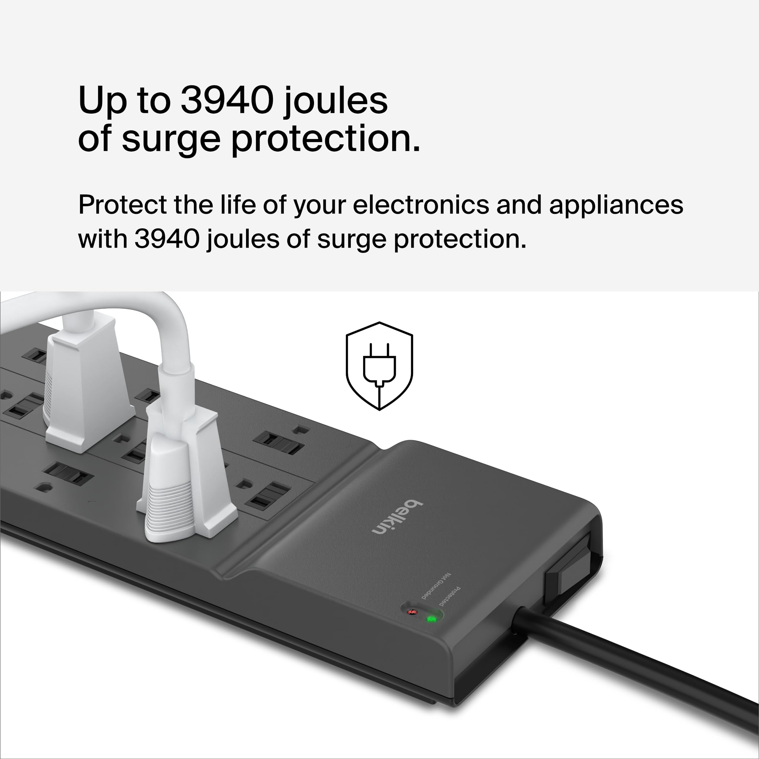 Foto 4 pulgar | Protector Contra Sobretensiones Belkin Con 12 Tomas De Corriente Alterna Y Cable De 2,4 M - Venta Internacional.