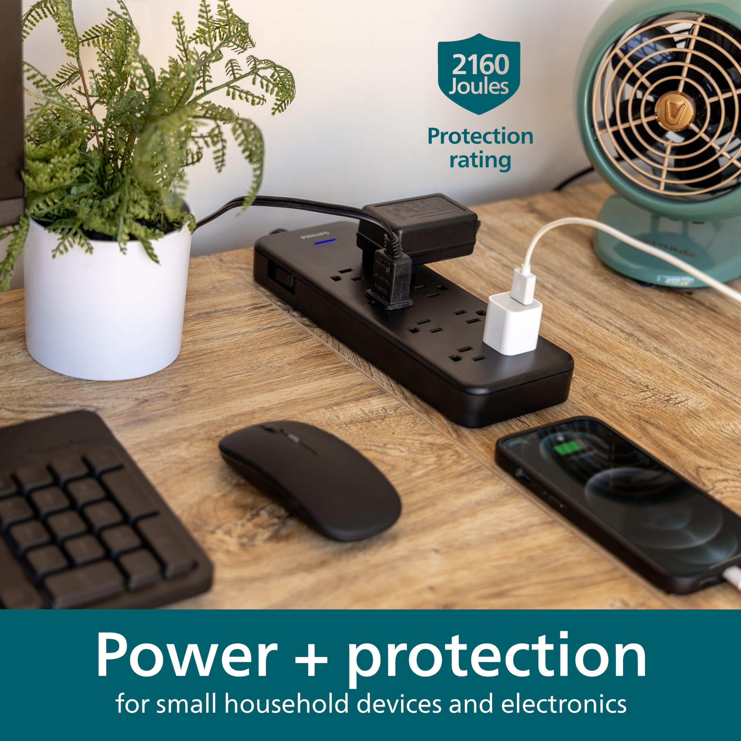 Foto 6 pulgar | Regleta De Alimentación Con Protector Contra Sobretensiones Philips Ezfit De 8 Salidas, Color Negro - Venta Internaci