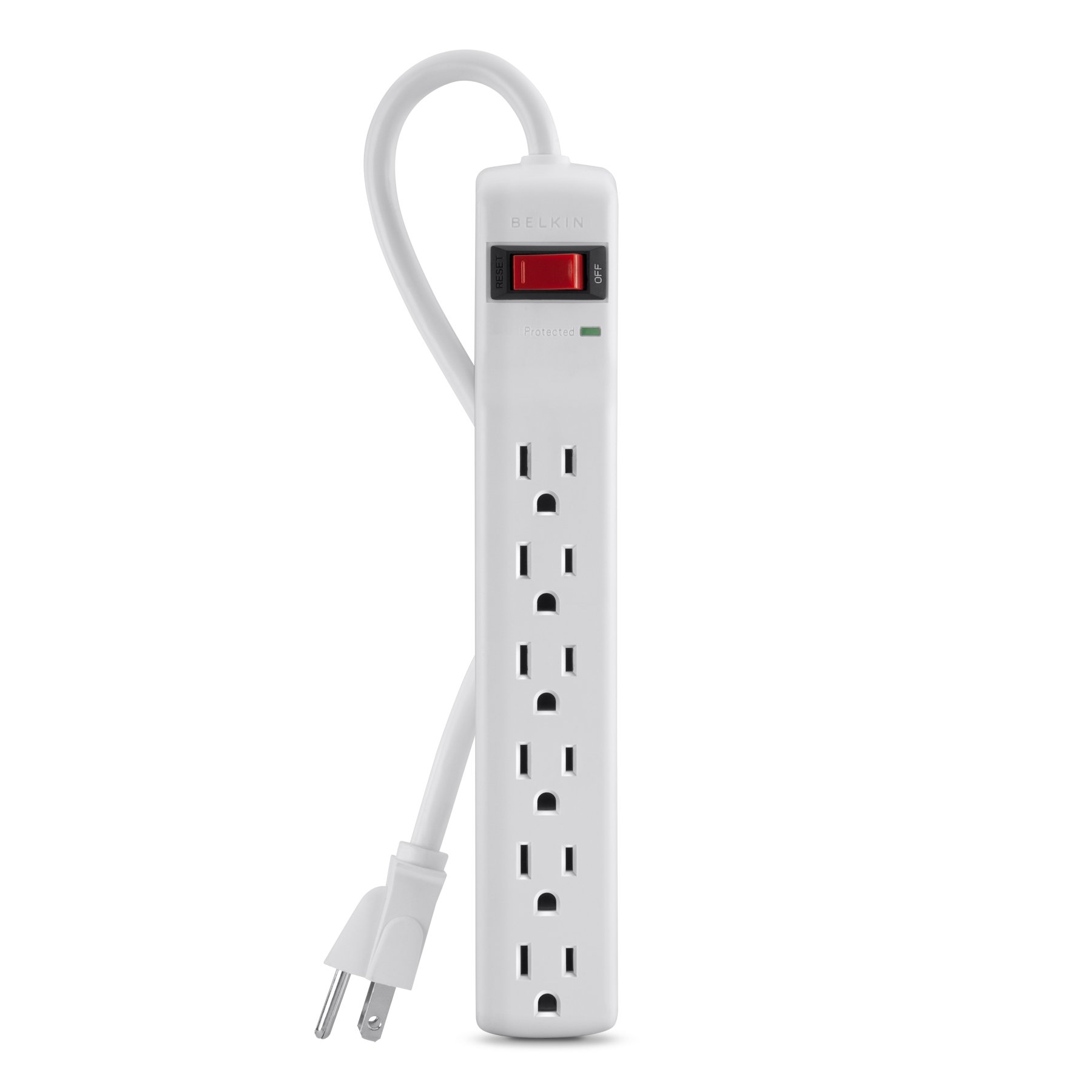 Protector Contra Sobretensiones Power Strip, Cable Belkin De 6 Salidas Y 3 Pies - Venta Internacional.