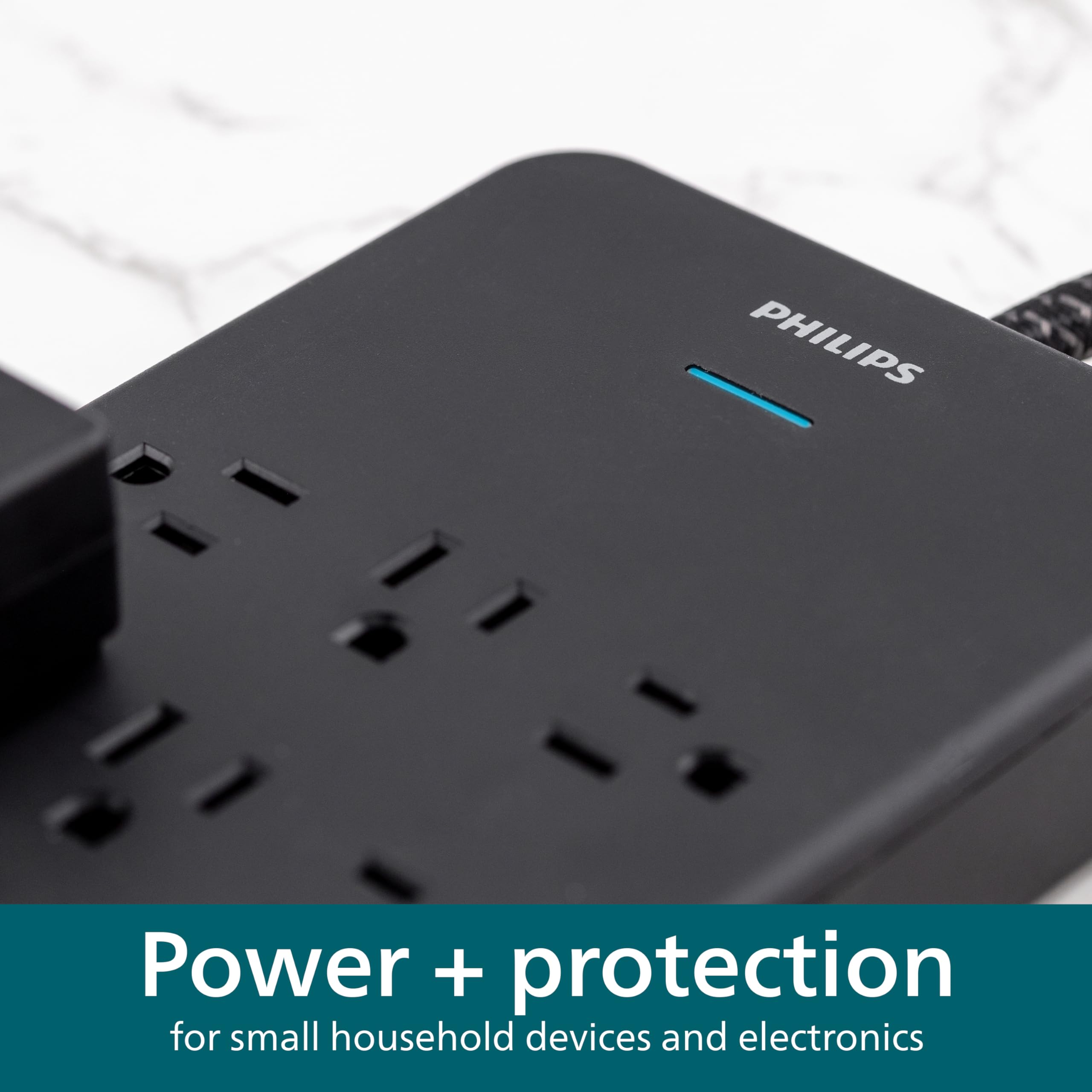 Foto 7 | Protector Contra Sobretensiones Philips Spp3813b/37, 12 Salidas 3500j, Negro - Venta Internacional.