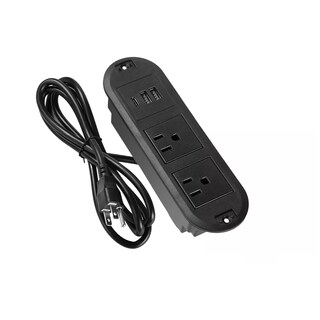 Foto 1 | Enchufe Escritorio Empotrado Placa De Contactos Y Puerto Usb Eo Safe Imports Esi-16195 Negro