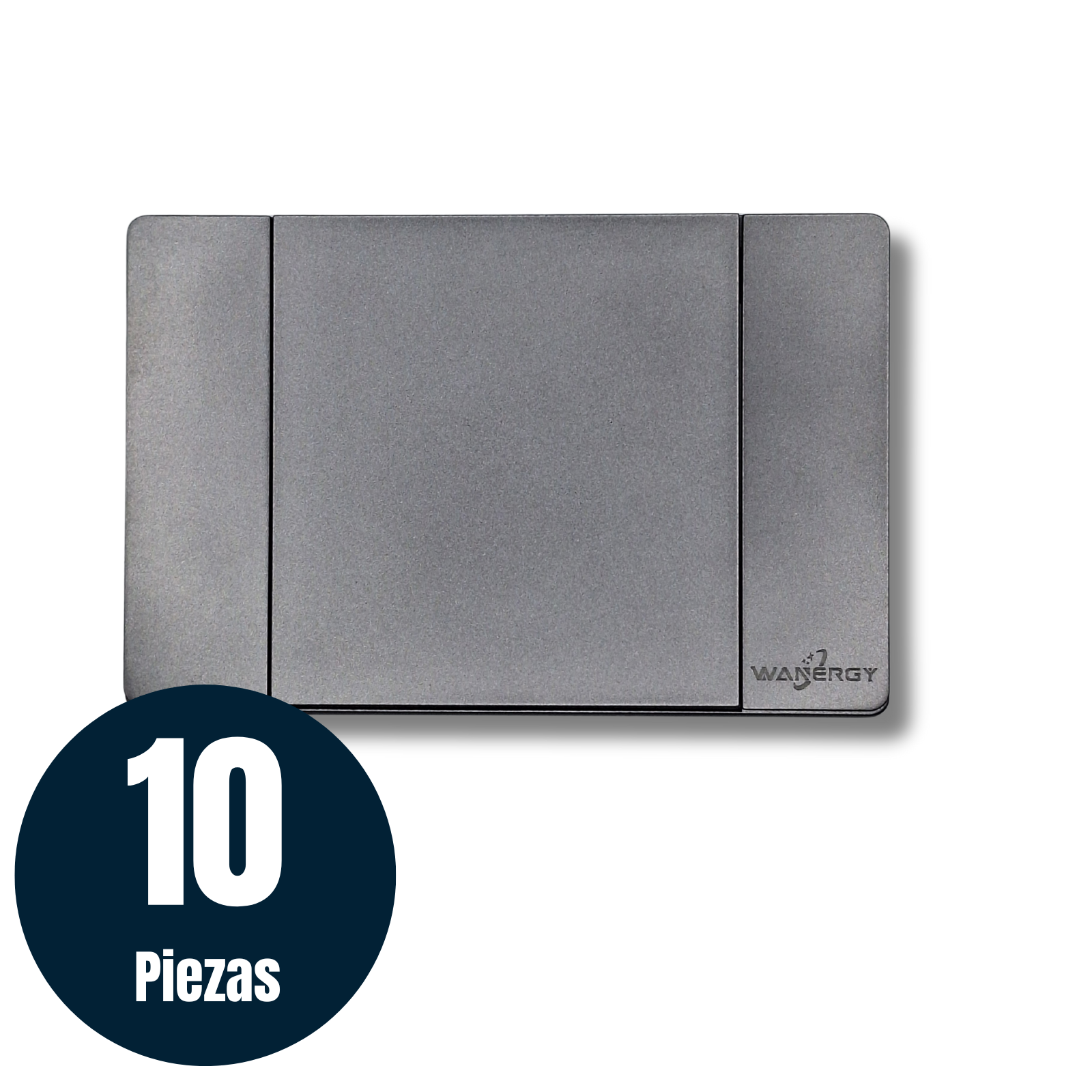 Foto 1 | 10 Piezas Placa Plana 1 Apagador Sencillo De 3 Modulos Gris