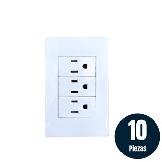 Foto 2 | 10 Piezas Placa Contacto 1 Modulo Blanco