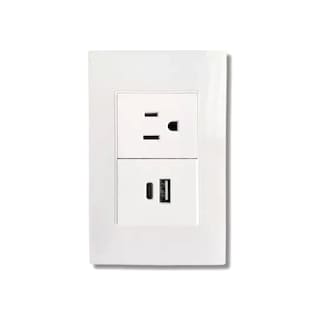 Foto 1 | 8 Piezas Placa 1 Contacto Y Entrada Usb Tipo C Blanco