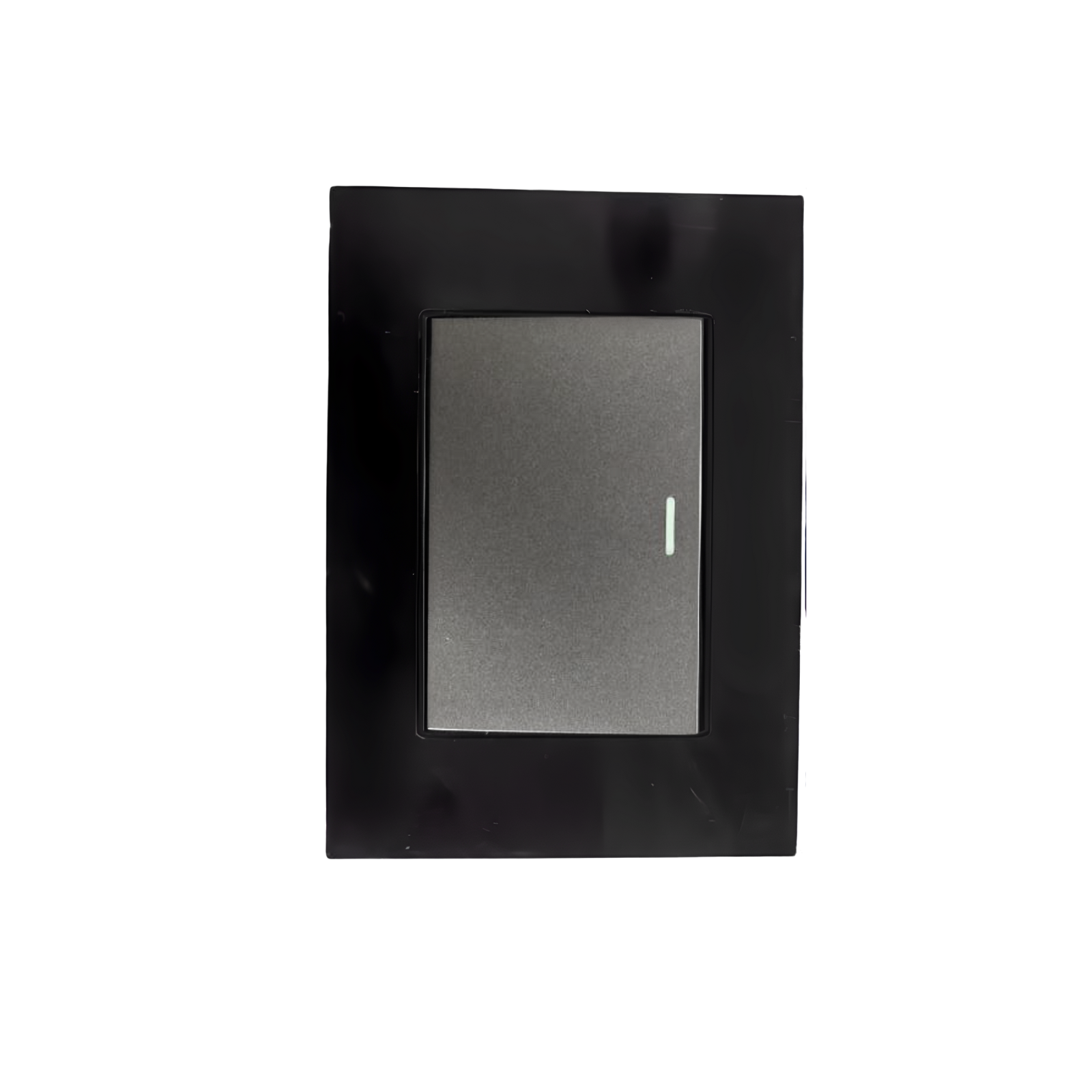 10 Piezas Placa 1 Apagador Sencillo De 3 Módulos Acrílico Espejo Negro