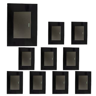 Foto 4 | 10 Piezas Placa 1 Apagador Sencillo De 3 Módulos Acrílico Espejo Negro