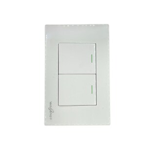 Foto 1 | 10 Piezas Placa 2 Apagadores Sencillos De 1.5 Modulo Blanco