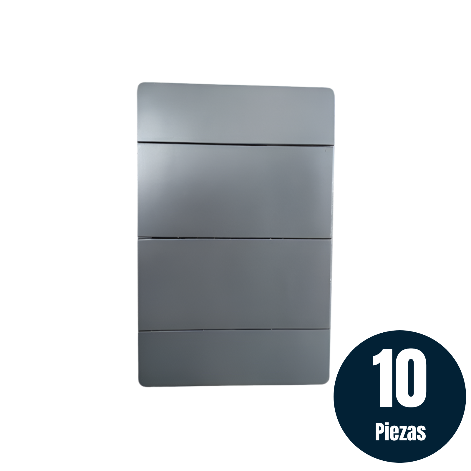 Foto 2 | 10 Piezas Placa 2 Apagadores Escalera 1.5 Modulo Gris Oscuro