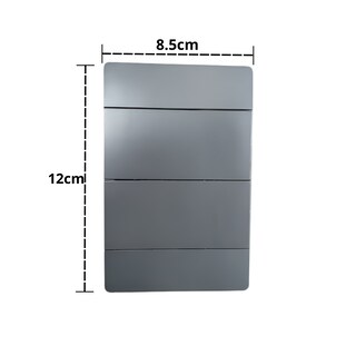 Foto 3 | 10 Piezas Placa 2 Apagadores Escalera 1.5 Modulo Gris Oscuro