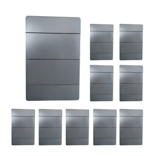 Foto 4 | 10 Piezas Placa 2 Apagadores Escalera 1.5 Modulo Gris Oscuro