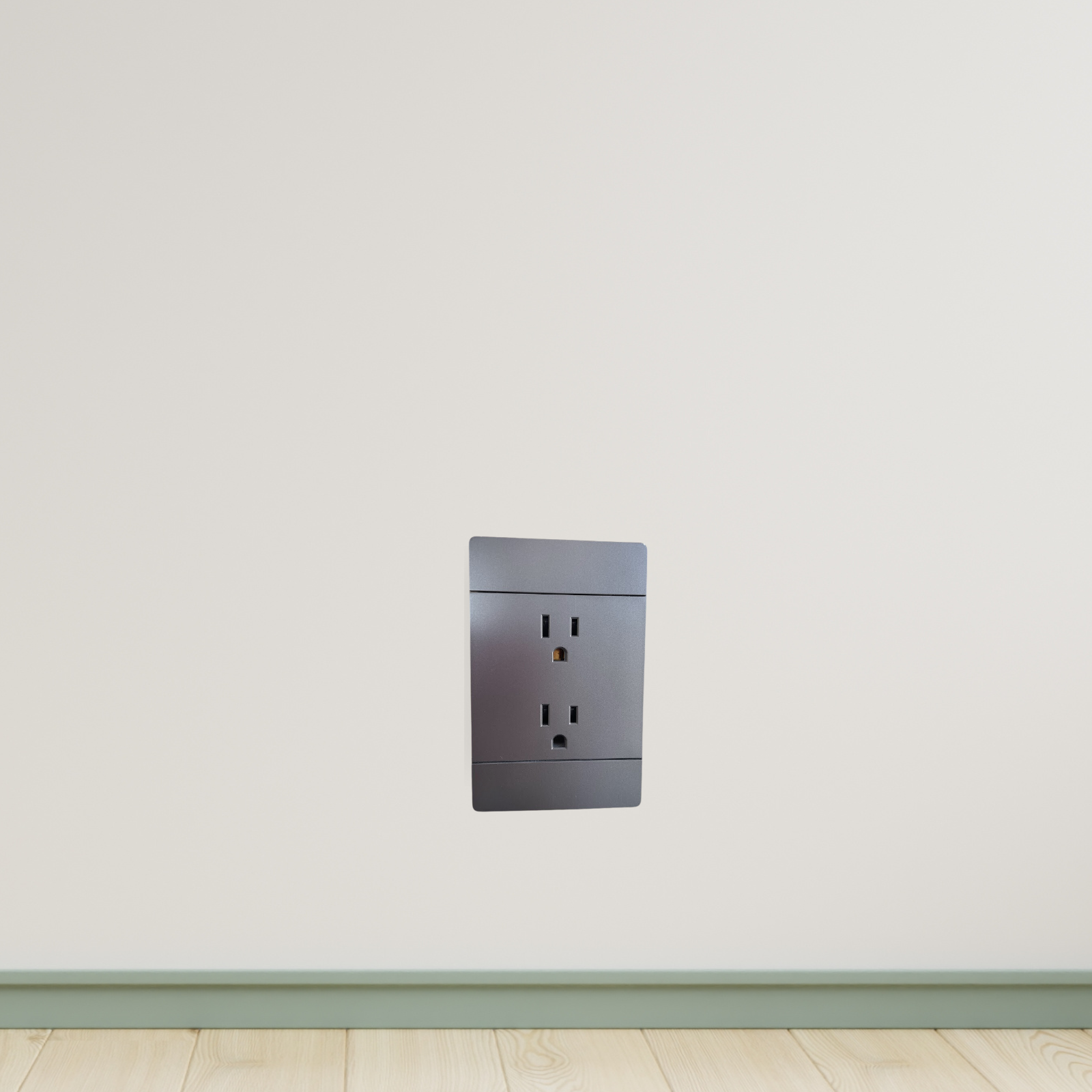 Foto 4 | 10 Piezas Placa Plana Contacto Duplex De 1.5 Modulos Gris Oscuro