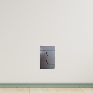 Foto 4 | 10 Piezas Placa Plana Contacto Duplex De 1.5 Modulos Gris Oscuro