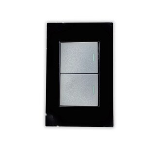 Foto 1 | 10 Piezas Placa 2 Apagadores Escalera De 1.5 Modulo Acrilico Espejo Negro