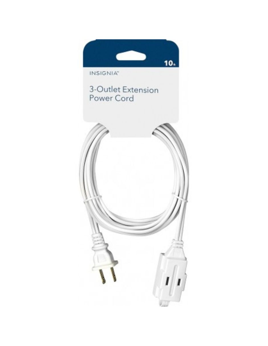 Foto 4 pulgar | Cable De Alimentación De Extensión Insignia 3 Salidas 3 Metros Blanco