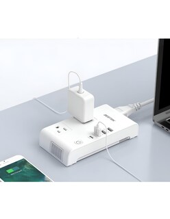 Foto 2 | Multicontacto Para Viaje Bestek 2 Salidas Y 3 Usb Color Blanco