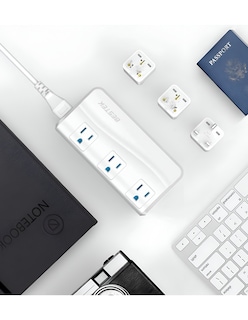 Foto 3 | Multicontacto Para Viaje Bestek 2 Salidas Y 3 Usb Color Blanco