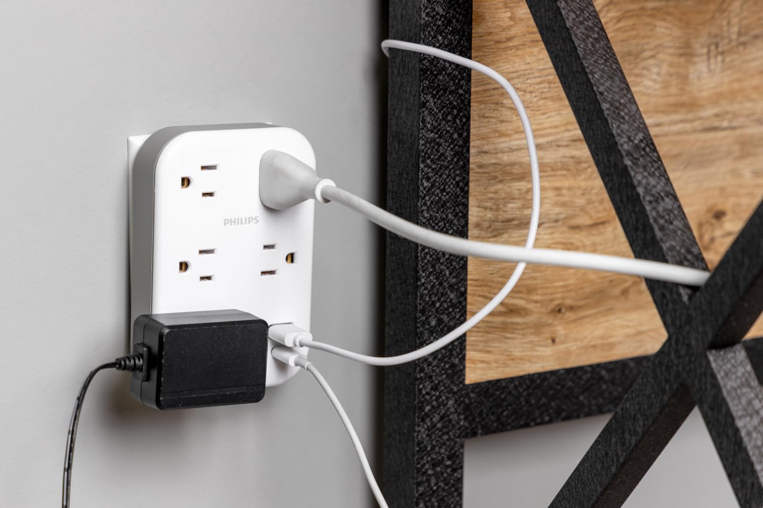Foto 5 pulgar | Extensor De Grifo De Pared Philips Ezfit De 5 Salidas Con Protección Contra Sobretensiones - Venta Internacional.