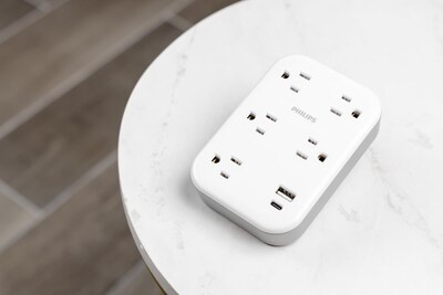 Foto 6 | Extensor De Grifo De Pared Philips Ezfit De 5 Salidas Con Protección Contra Sobretensiones - Venta Internacional.