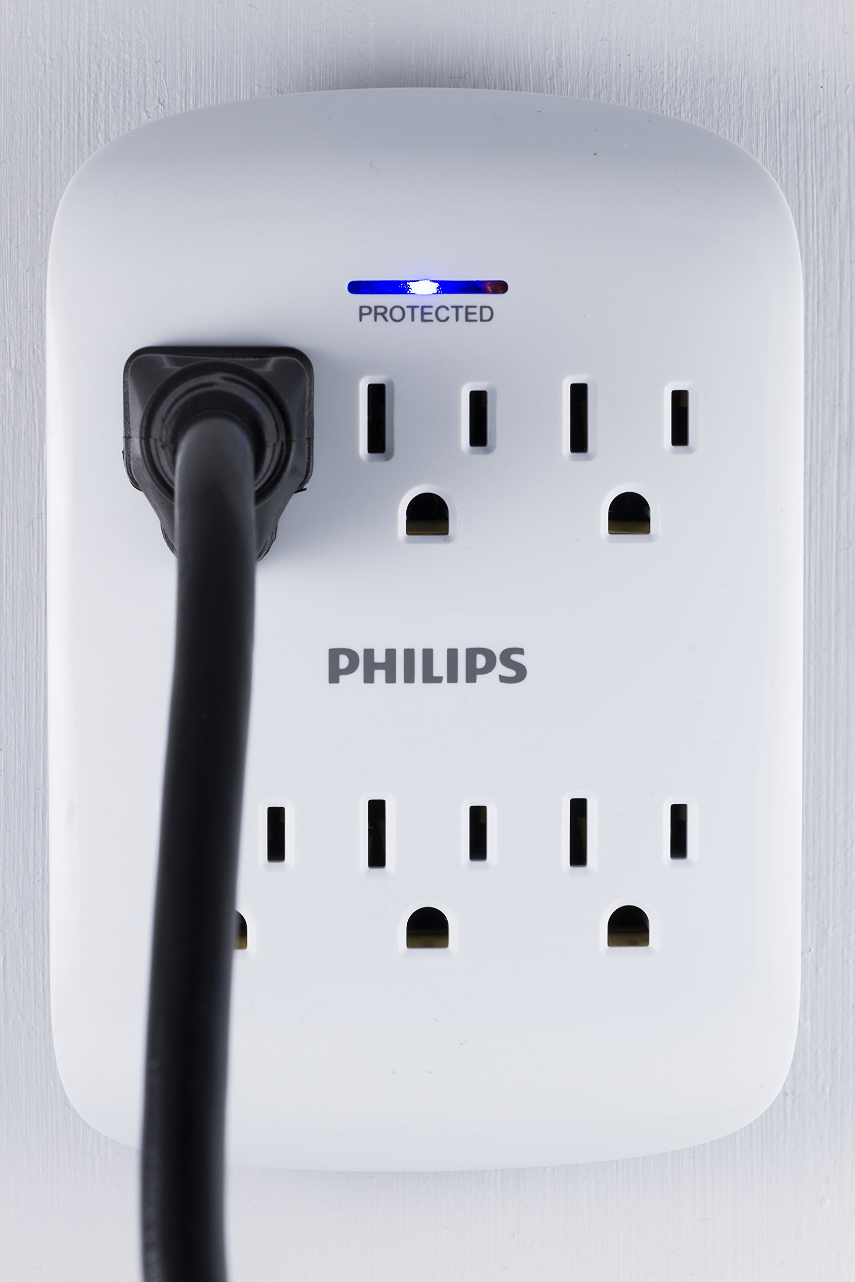 Foto 3 | Protector Contra Sobretensiones Philips, Extensor De 6 Salidas, 900 Julios, Paquete De 4 - Venta Internacional.