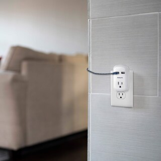 Foto 5 | Extensor De Enchufe Philips Spp1201wa/37 Con 2 Puertos Usb De 2,1 A, Color Blanco - Venta Internacional.