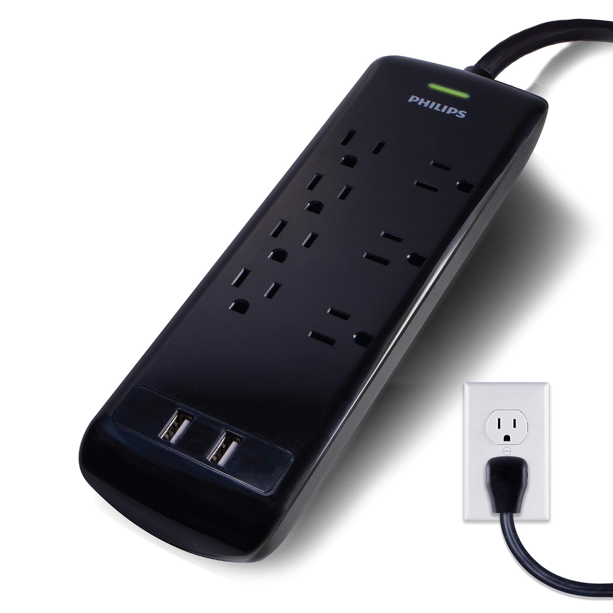 Protector Contra Sobretensiones Power Strip Philips Spp6270bc/37, 7 Salidas - Venta Internacional.