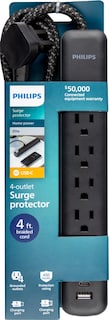 Foto 1 | Protector Contra Sobretensiones Philips Spp3393b/37, 4 Salidas, 15 W, 450 J - Venta Internacional.