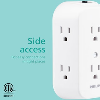 Foto 3 | Extensor De Enchufe Philips Sps1460wa/37 De 6 Salidas, Blanco - Venta Internacional.