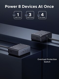 Foto 2 | Regleta De Alimentación Aprobada Por Ugreen Cruise, 4 Tomas De Corriente Alterna, 4 Usb De 20 W - Venta Internacional.