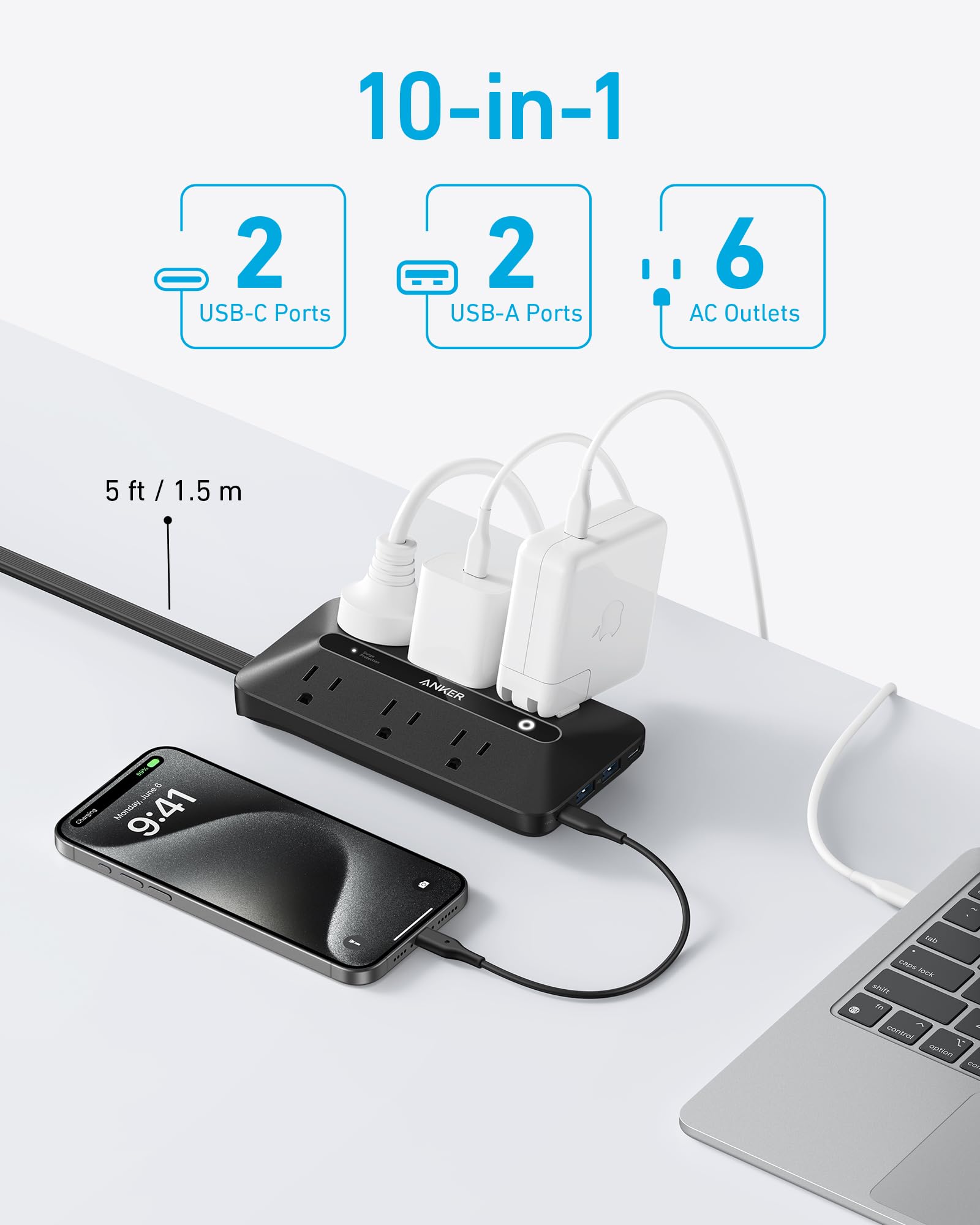 Foto 4 pulgar | Multicontactos Anker 10 en 1-Venta Internacional