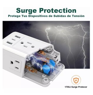 Foto 3 | Regleta Lab.g Con 6 Enchufes Ca Y 3 Usb +1 Type-c Blanco