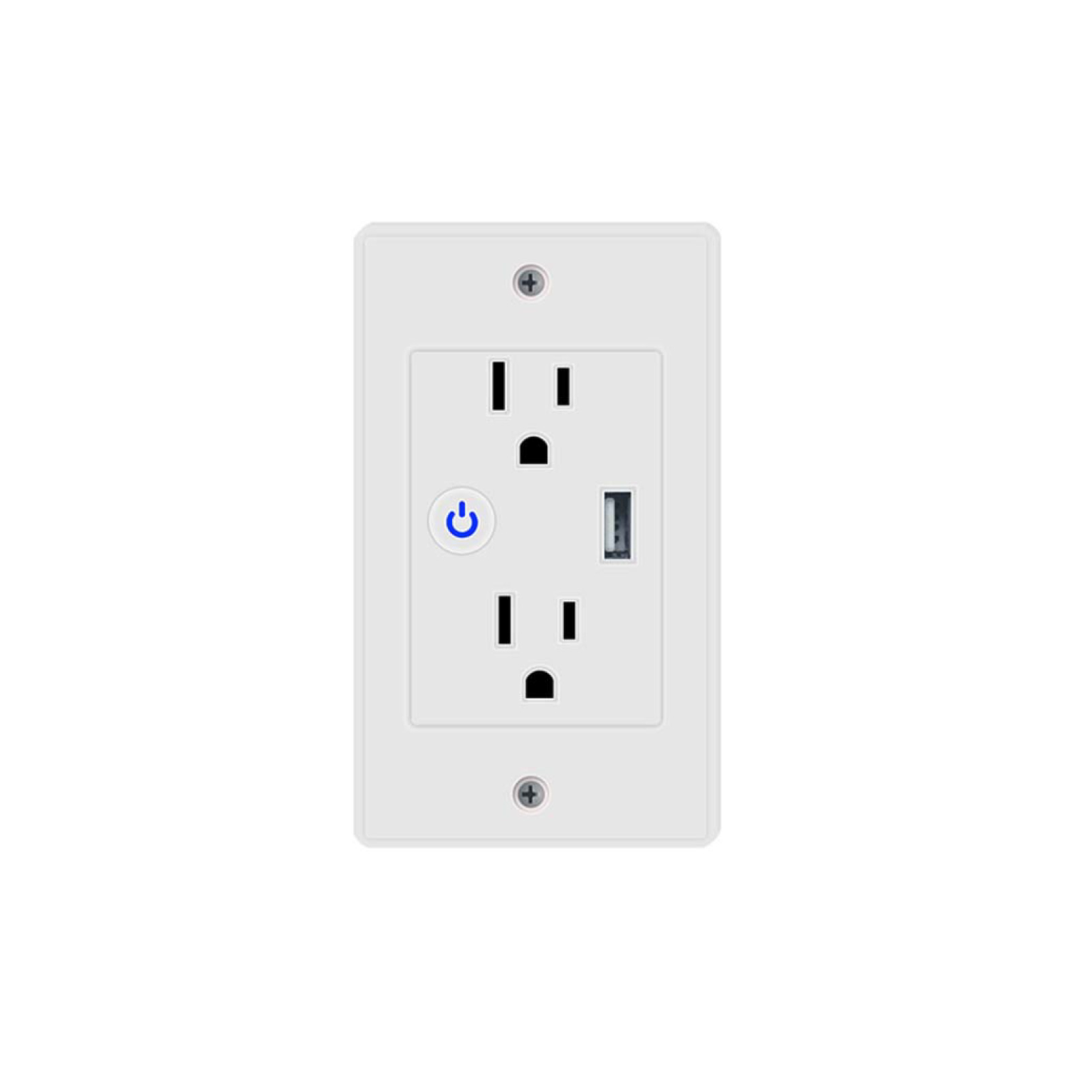 Tomacorriente Nextep Smart De Pared Dúplex + Cargador Usb Control Wi-fi