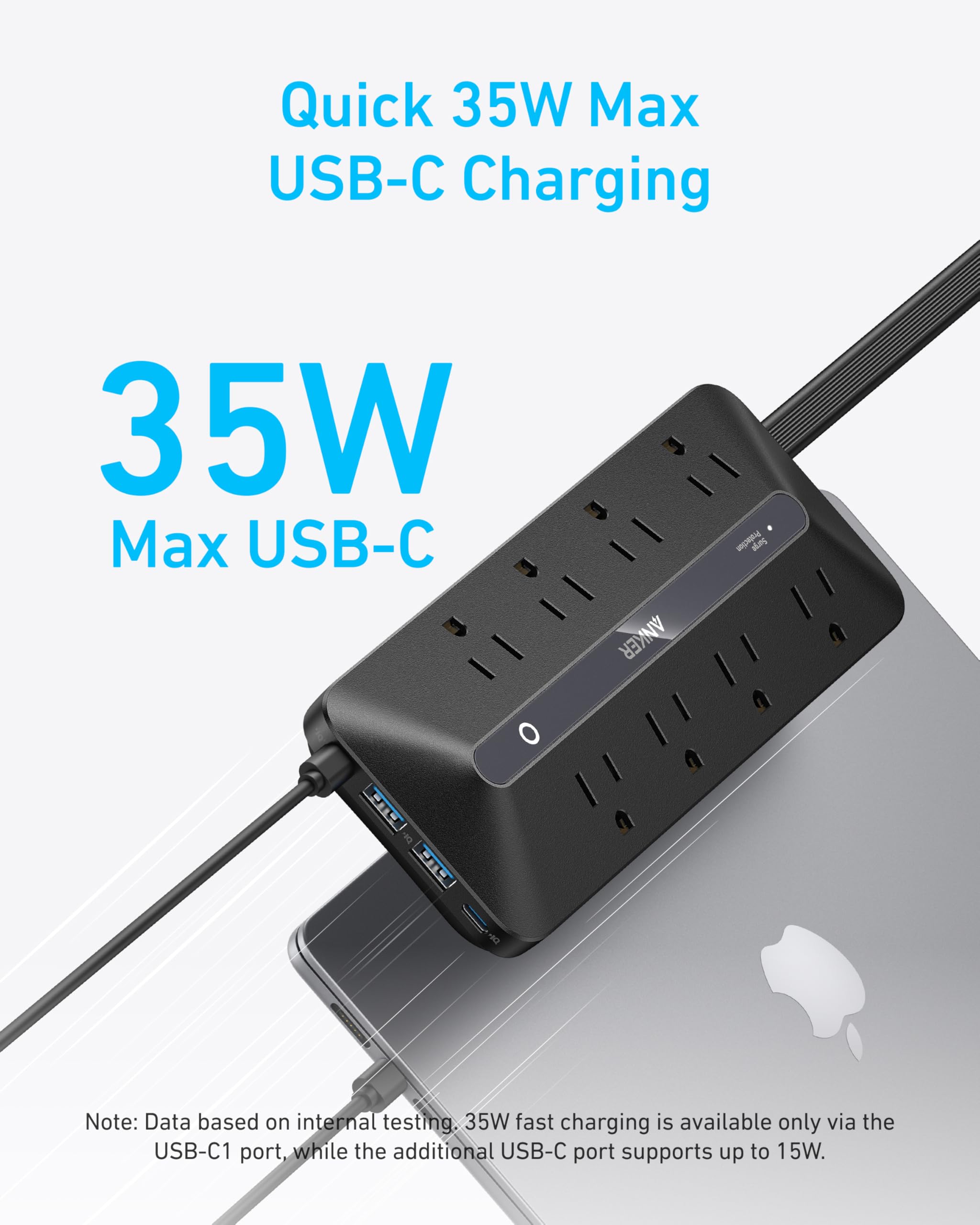 Foto 4 pulgar | Power Strip Anker 12 En 1 Usb C Con 8 Tomas De Corriente Alterna, 2 Usb C Y 2 Usb A - Venta Internacional.