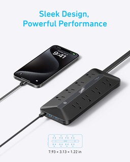Foto 4 | Power Strip Anker 12 En 1 Usb C Con 8 Tomas De Corriente Alterna, 2 Usb C Y 2 Usb A - Venta Internacional.
