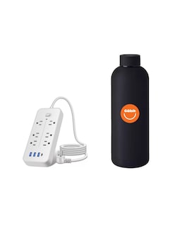 Foto 1 | Cargador Multicontactos Con 6 Salidas 3 Usb 1 Tipo C + Gratis Termo Güish De Regalo