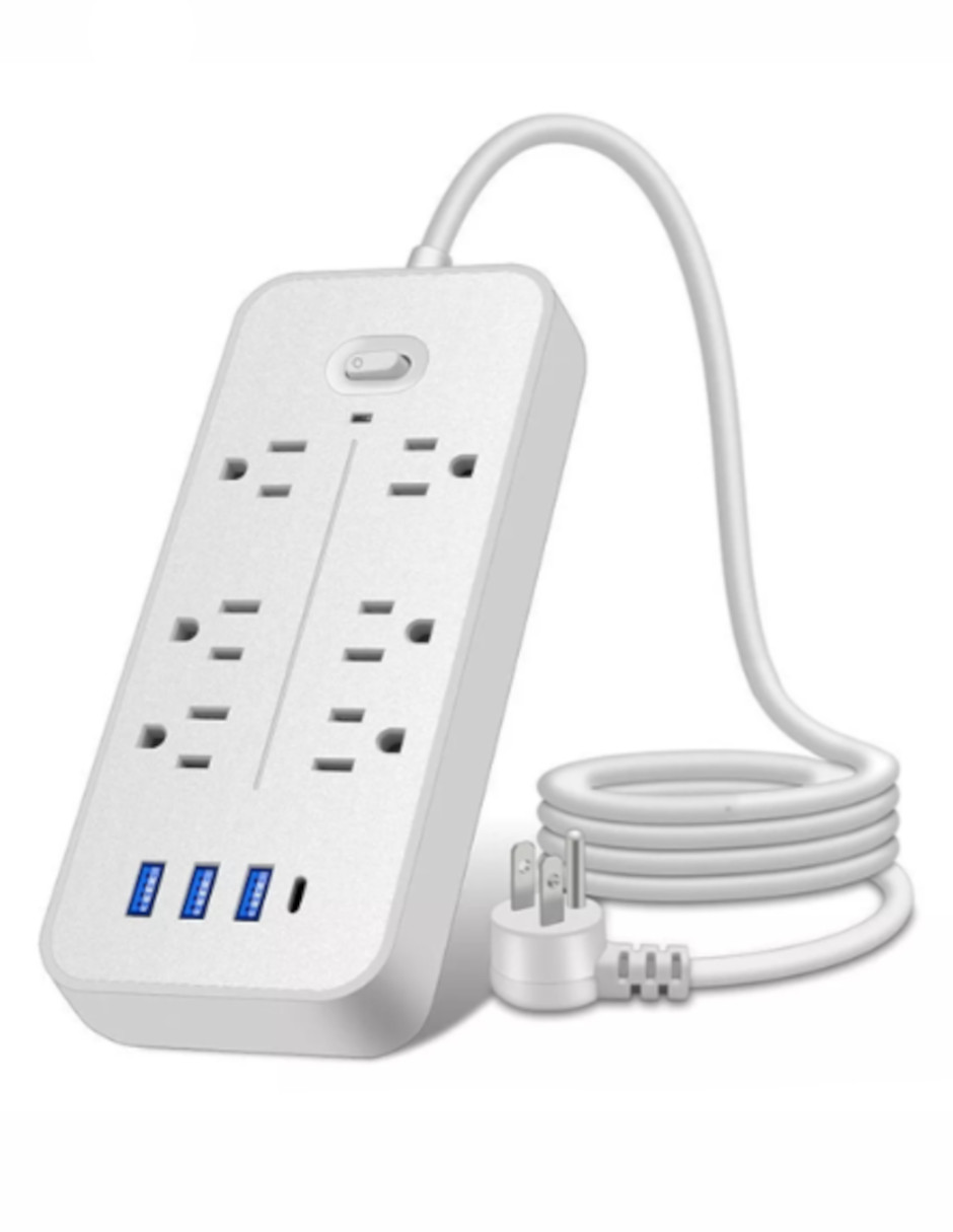 Foto 2 | Cargador Multicontactos Con 6 Salidas 3 Usb 1 Tipo C + Gratis Termo Güish De Regalo
