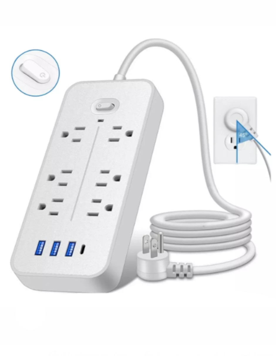 Foto 3 | Cargador Multicontactos Con 6 Salidas 3 Usb 1 Tipo C + Gratis Termo Güish De Regalo
