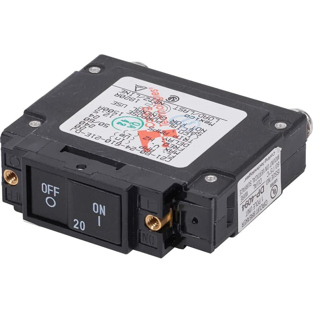 Disyuntor Blue Sea Systems Serie C Flat Rocker 20 A Ac - Venta Internacional.