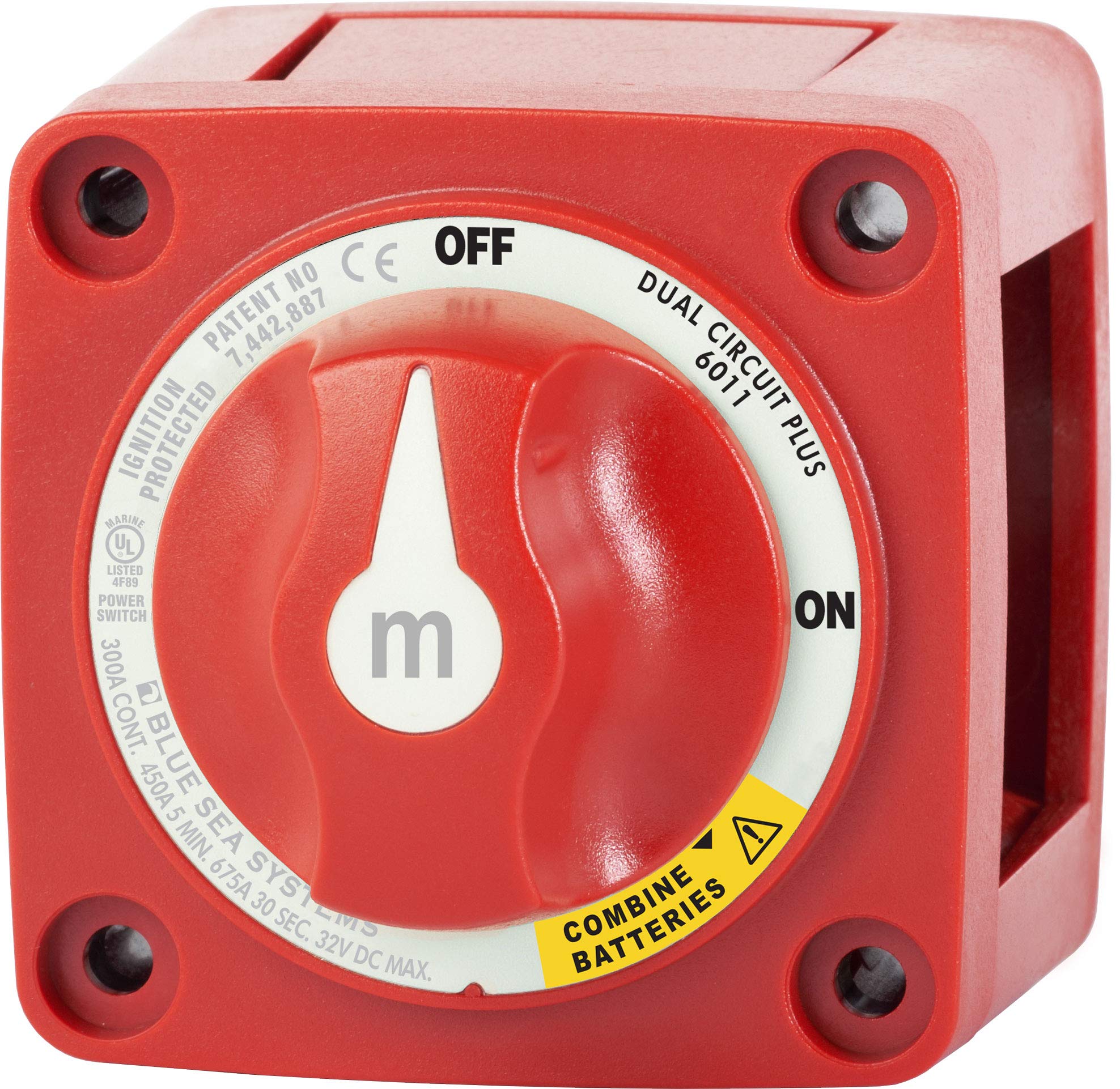 Interruptor De Batería Blue Sea 6011 Serie M (mini) De Doble Circuito - Venta Internacional.