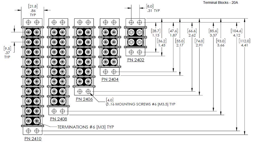 Foto 3 pulgar | Bloque De Terminales Blue Sea Systems 2410 10 Circuit 20a 300v - Venta Internacional.