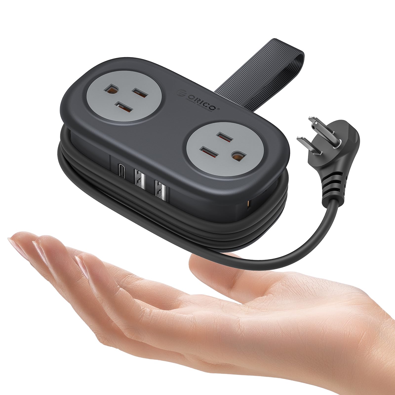 Foto 7 | Regleta De Alimentación Orico De Viaje, 4 Salidas, 3 Puertos Usb (1 Usb C), Color Negro - Venta Internacional.